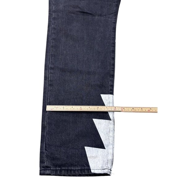 Nova Men Zigzag Pattern Denim Jeans Size 36 - Picture 6 of 13